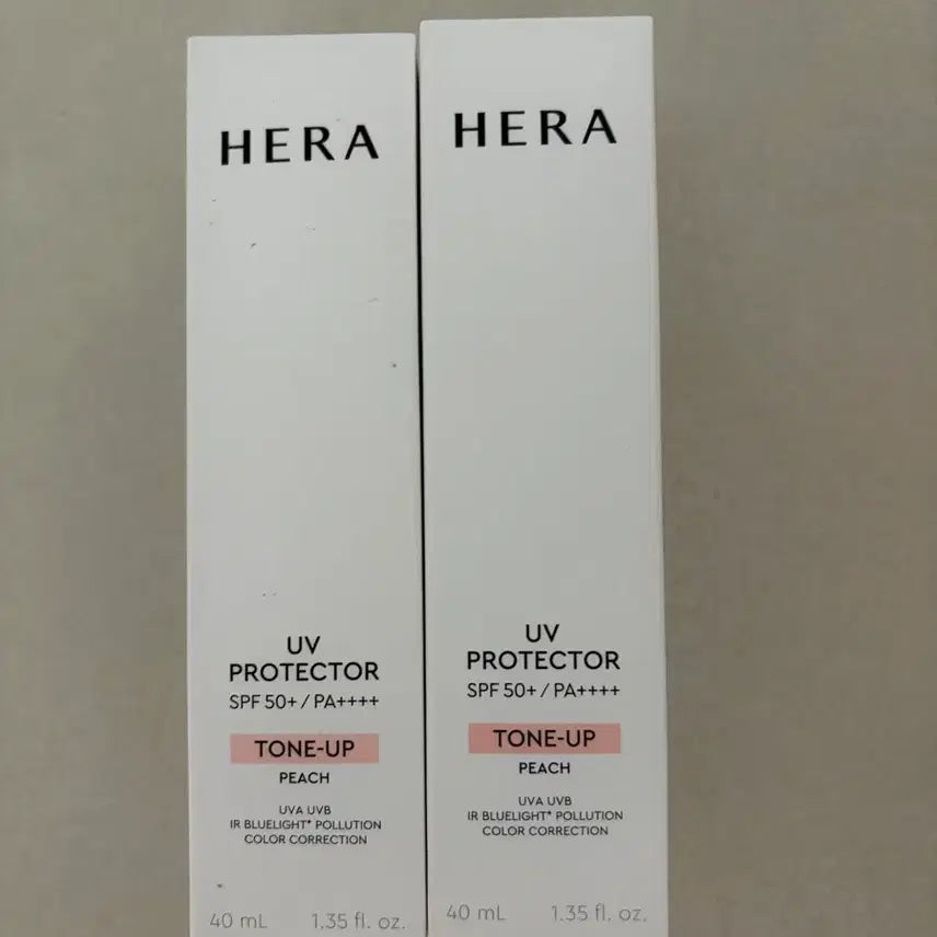 [BUNJANG] Hera UV Protector Peach Tone-up Sun Cream 40ml (2 Pack) / 헤라 UV 프로텍터 피치 톤업 선크림 40ml 2개