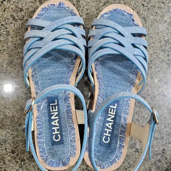 [BUNJANG] Chanel Denim Summer Sandals / 샤넬 샌들 데님 여름 샌들