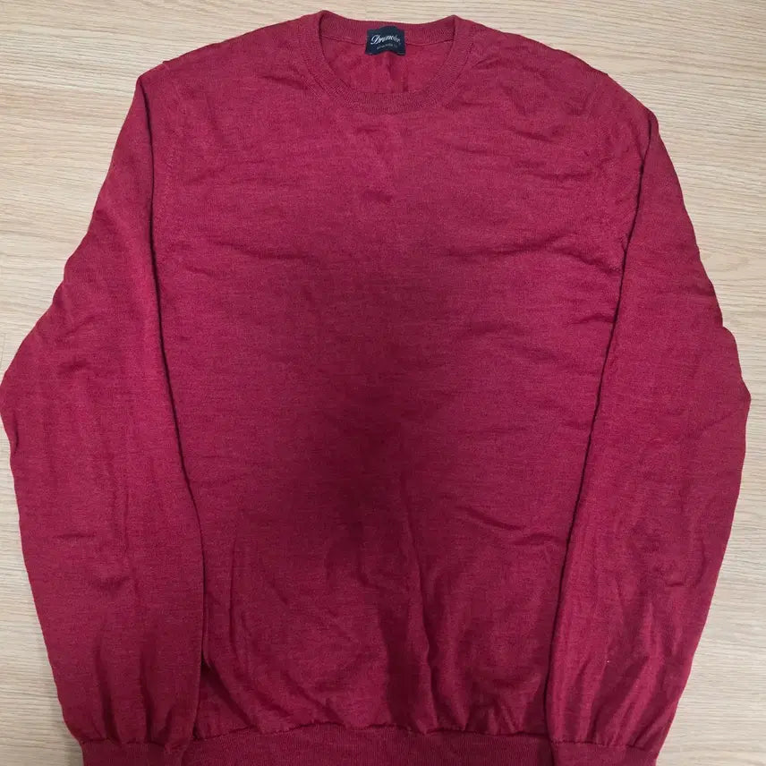 [BUNJANG] Drumohr Extra Fine Merino Wool Knit Size 50 Red / 드루모어 엑스트라파인 메리노울 니트 50