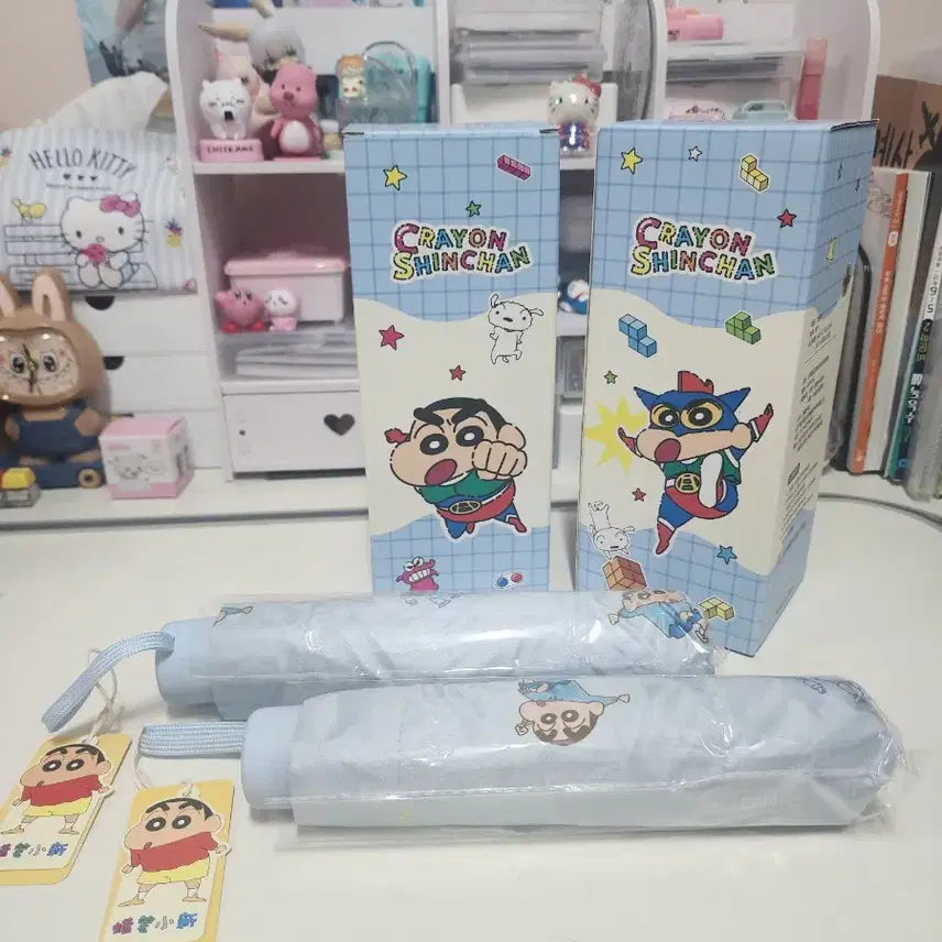 [BUNJANG] Crayon Shin-chan Folding Umbrella / (새상품)짱구는 못말려 접이식 양우산