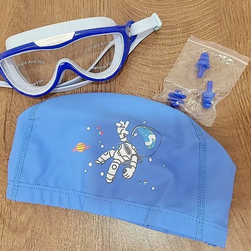 [BUNJANG] Children's Swimming Cap and Goggles Set / 아동 수영모 수경세트-새제품