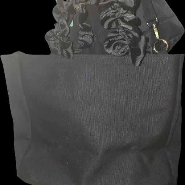 [BUNJANG] Jakamart Hand Frill A4 Ita Bag - Black / 자카마트 핸드프릴 A4 블랙 검정 이타백
