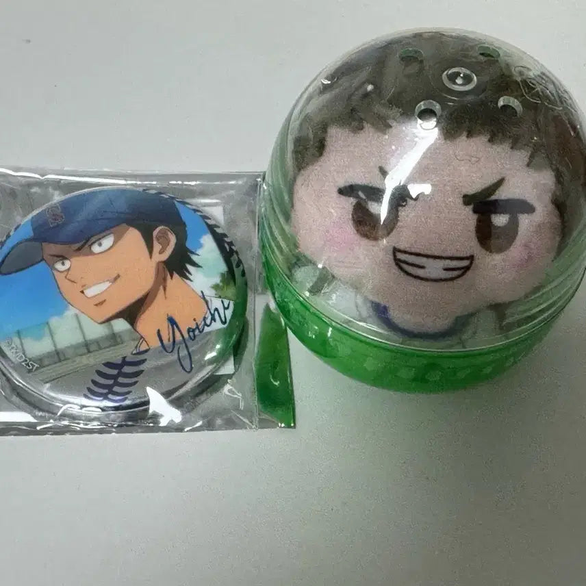 [BUNJANG] Diamond Ace Kuramochi Scene Can Badge & Plush Gacha Set / 다이아몬드 에이스 쿠라모치 명장면 캔뱃지 & 인형 가챠