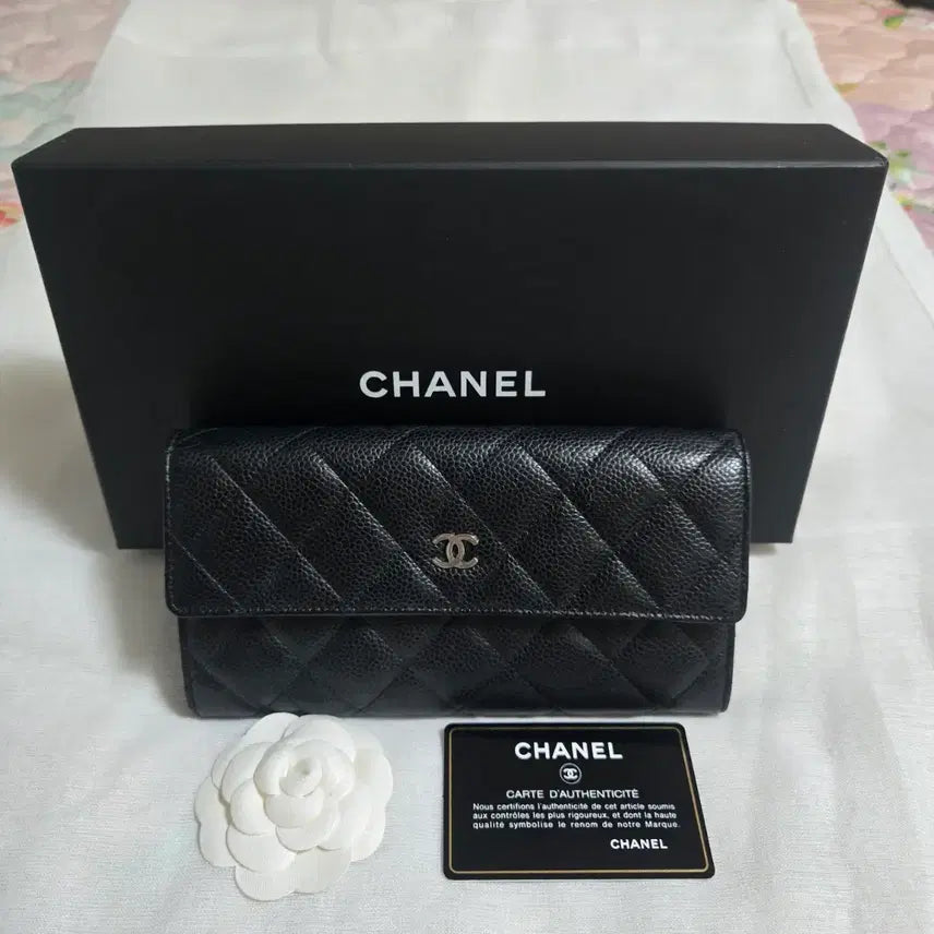 [BUNJANG] Chanel Caviar Long Wallet Black Full Set / S+급  샤넬  캐비어 장지갑 블랙 풀구성(정품)상태 깨끗함
