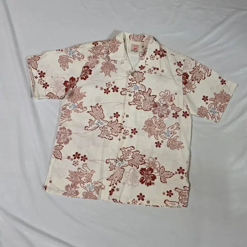 [BUNJANG] Mango Okinawa Kariyushi Wear Aloha Shirt / [L] (japan) 망고 카리유시 웨어 오키나와 하와이 알로하 셔츠