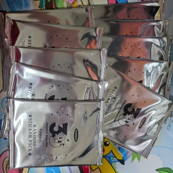 [BUNJANG] Pokemon 30th Anniversary Logo Stickers 10-Pack Bundle Set / 포켓몬30주년 로고스티커 10팩
