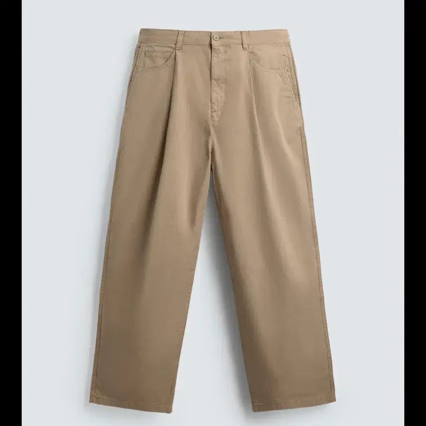 [BUNJANG] ZARA Pleated Chino Pants 34 / <미착용 새상품> ZARA 자라 플리츠 치노 팬츠, 34