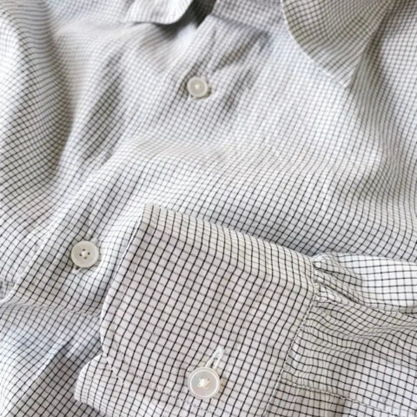[BUNJANG] Matin et Sons Silk Cotton Graph Check Shirt / [3] 마티앤선즈 실크코튼 그래프셔츠