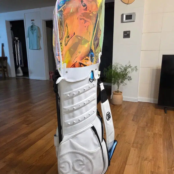 [BUNJANG] G/FORE Golf Bag with Aurora Headcover - White / G/FORE 골프백 화이트 오로라 헤드커버 포함