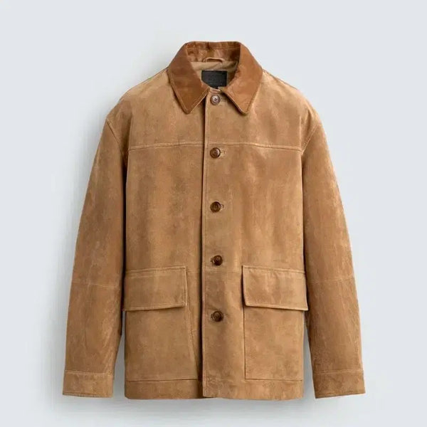 [BUNJANG] Zara Real Suede Combo Collar Jacket M / 자라 리얼 스웨이드 콤비 카라 자켓 M