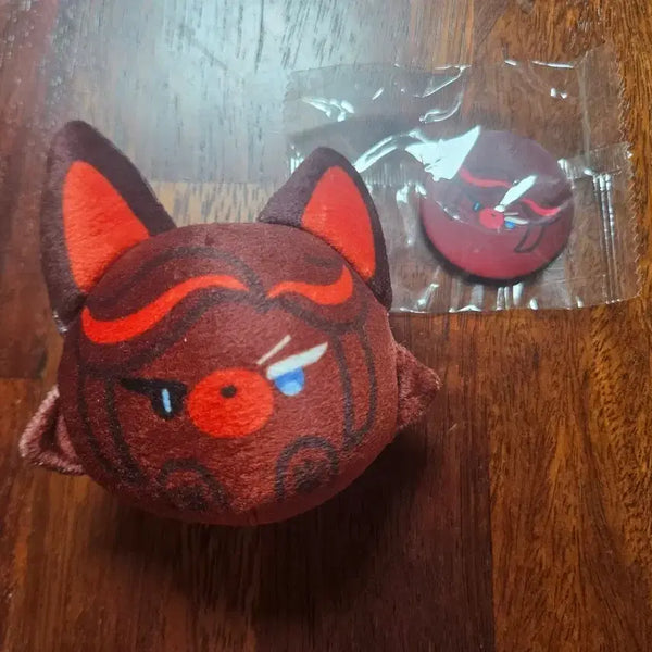 [BUNJANG] Cookie Run: Kingdom Velvet Cake Cookie Plush & Badge Set / 쿠킹덤 벨벳케이크맛 쿠키 인형
