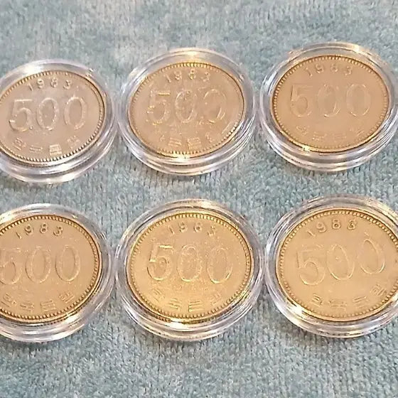 [BUNJANG] 1983 500 Won Coin Bundle Set (10 pcs) / 1983년 500원 동전 10개 일괄