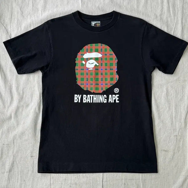 [BUNJANG] BAPE 00s Check Ape Big Logo T-Shirt M / 베이프 00s 체크에이프 빅로고 반팔 M