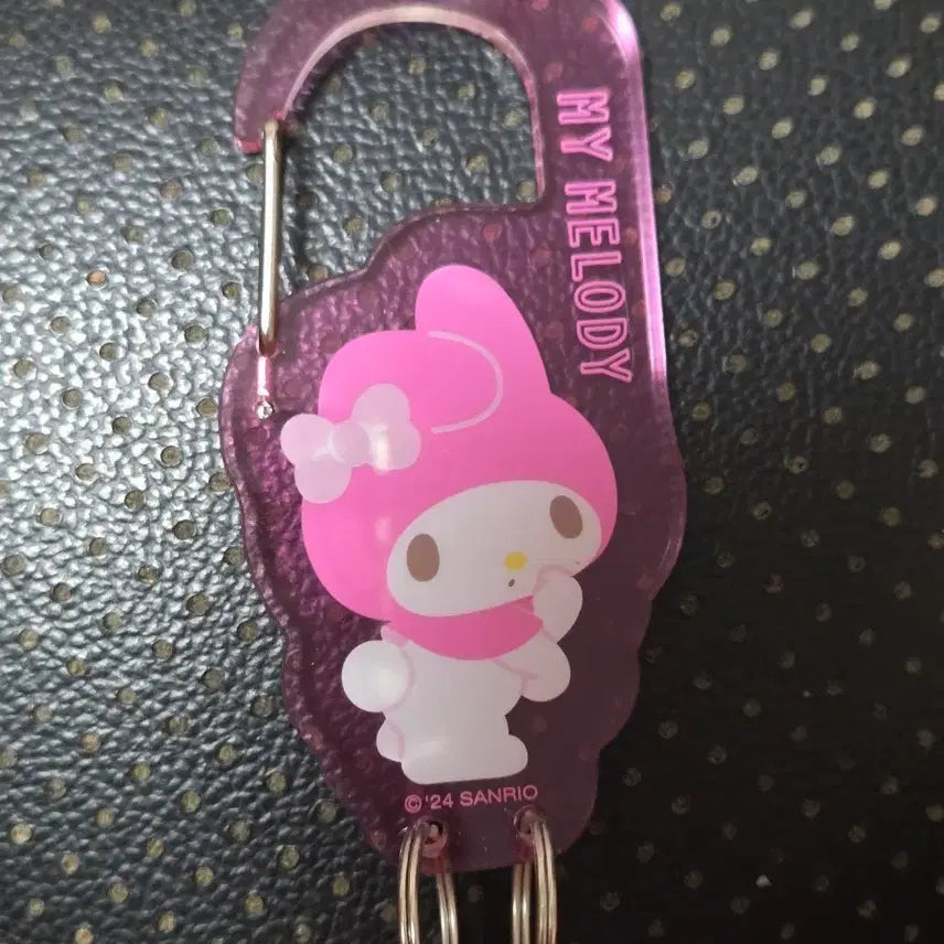 [BUNJANG] My Melody Pink Carabiner Keychain / 마이멜로디 키링 분홍 카라비너