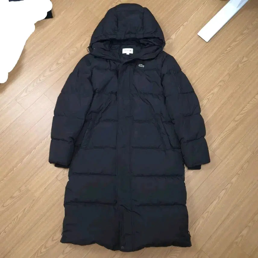 [BUNJANG] Lacoste Black Goose Down Long Padding M (100-105) / 라코스테 블랙 구스다운 롱패딩 M(100-105)