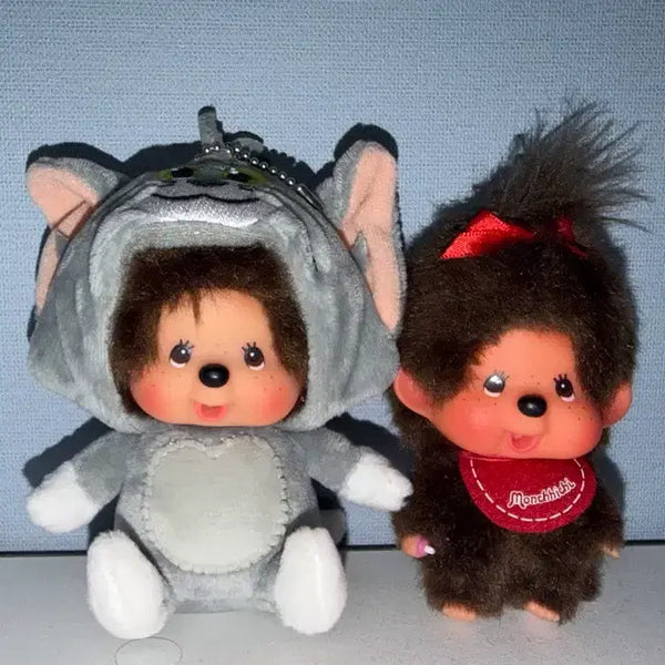 [BUNJANG] Monchhichi Tom and Jerry Big Head Doll Keychain Set / 몬치치 인형 키링 (톰과제리, 빅헤드 대두)