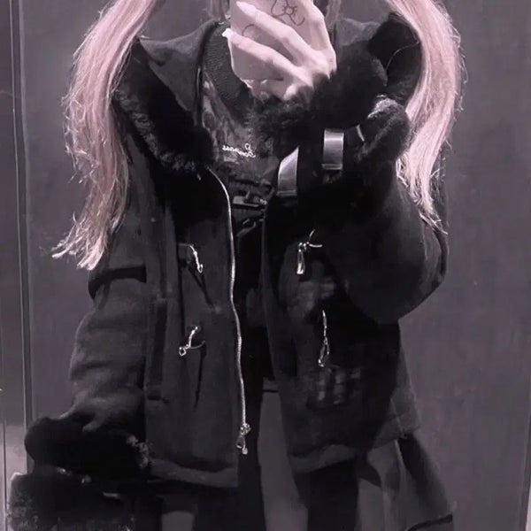 [BUNJANG] Maz Sailor Short Coat Black / 마즈 세일러 숏코트 금장 블랙 양산형 지뢰계 로지타