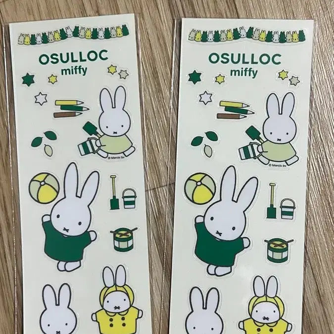 [BUNJANG] O'sulloc x Miffy Collaboration Sticker Set (2 Sheets) / 오설록 미피 스티커 2매 일괄