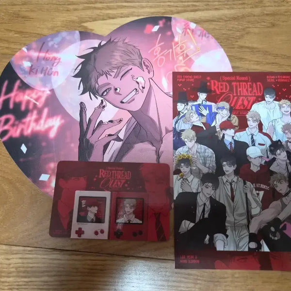 [BUNJANG] Hongsil Quest Pop-up Exclusive Set Photocard Postcard Hong Kihoon Birthday Fan Bundle / 홍실퀘스트 팝업 입장 특전 커플 포카 엽서 홍기훈 생일 부채 양도 / 이연 랜덤 아크릴