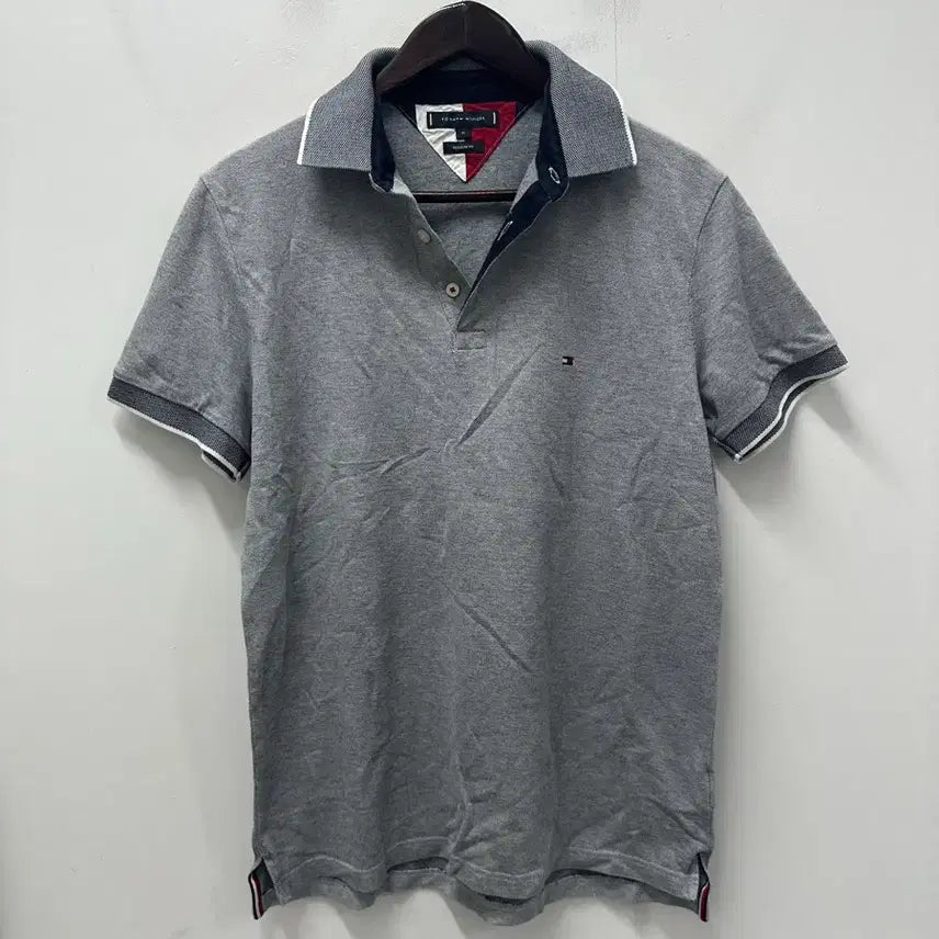 [BUNJANG] Tommy Hilfiger Men's Grey Polo Shirt (Size 95) / [만원빈티지 최저가]타미힐피거 남성 카라티 회색 95