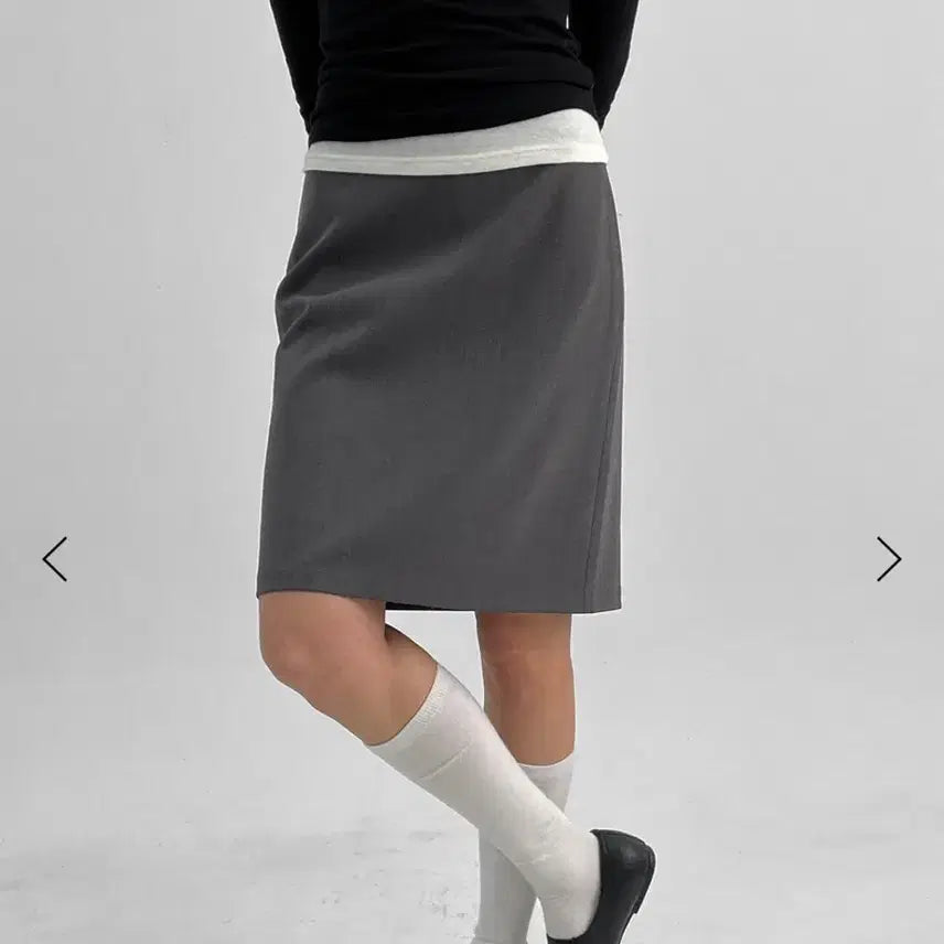[BUNJANG] Black-up MADE Neutral Tension Basic Skirt Charcoal (New) Medium Length M / [블랙업] MADE 뉴트럴 텐션 베이직 스커트 차콜(새상품) 미디움기장 m