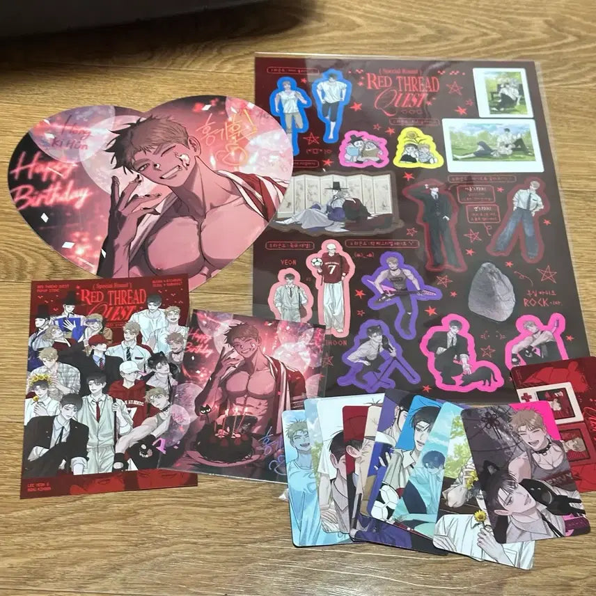 [BUNJANG] Hong Ki Hoon Pop-up Exclusive Postcard Photocard Fan Bundle Set / 풀구성 일괄)홍실퀘스트 팝업 입장 특전 엽서 포카 부채 만원특전 포카 10만원 특전 홍기훈 엽서 5만원 스티커
