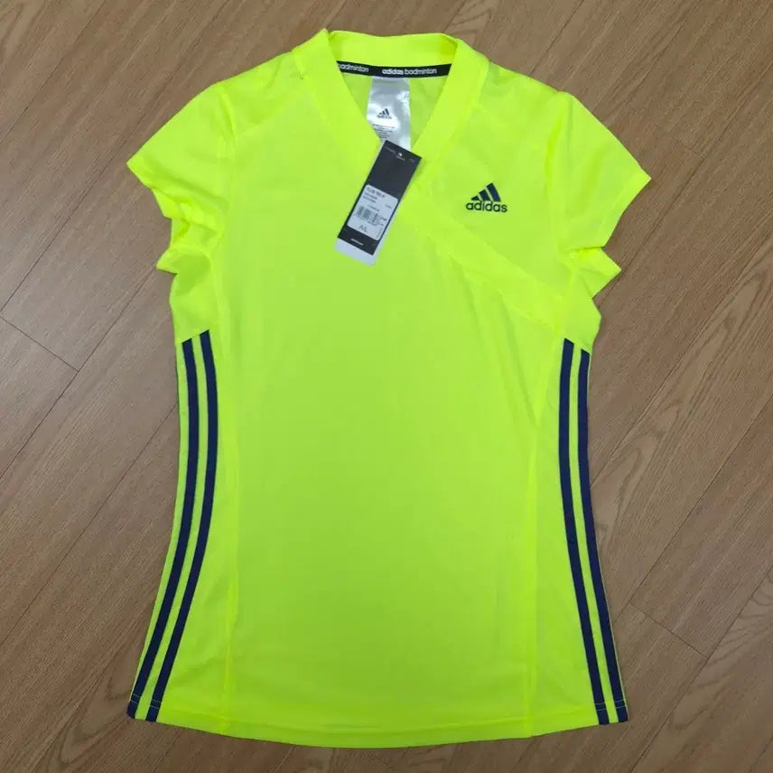 [BUNJANG] Adidas Badminton Women's Performance Short Sleeve T-Shirt L / 아디다스 배드민턴 기능성 여자 반팔 티셔츠 L