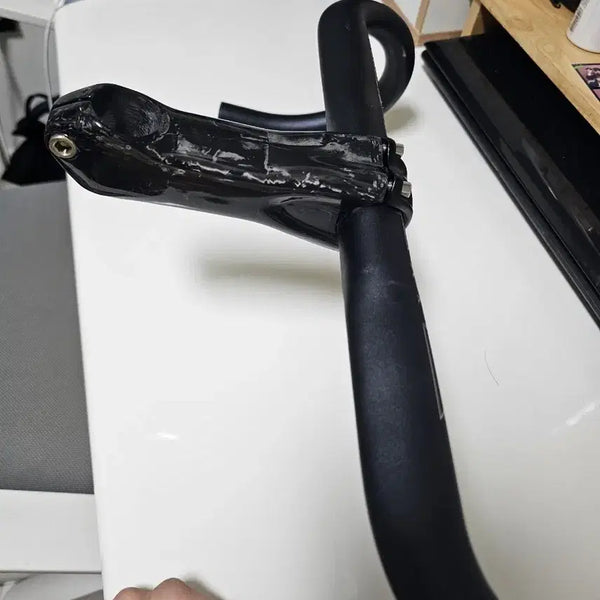 [BUNJANG] Shimano Pro PLT Handlebar + Ali Carbon Stem 120mm / (급처)시마노 프로 plt 핸들바+알리 카본 스템 120mm 판/교