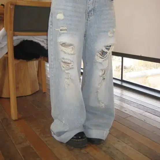 [BUNJANG] Our Cabinet Fight Damage Pants / 아워캐비넷 fight damage pants