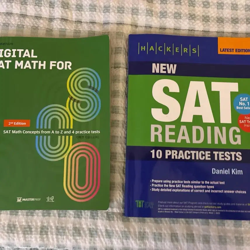 [BUNJANG] Hacker's New SAT Reading 10 Mock Tests & SAT Math for 2nd Edition Textbook Set / SAT 책