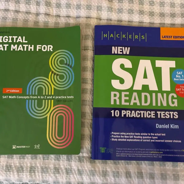 [BUNJANG] Hacker's New SAT Reading 10 Mock Tests & SAT Math for 2nd Edition Textbook Set / SAT 책