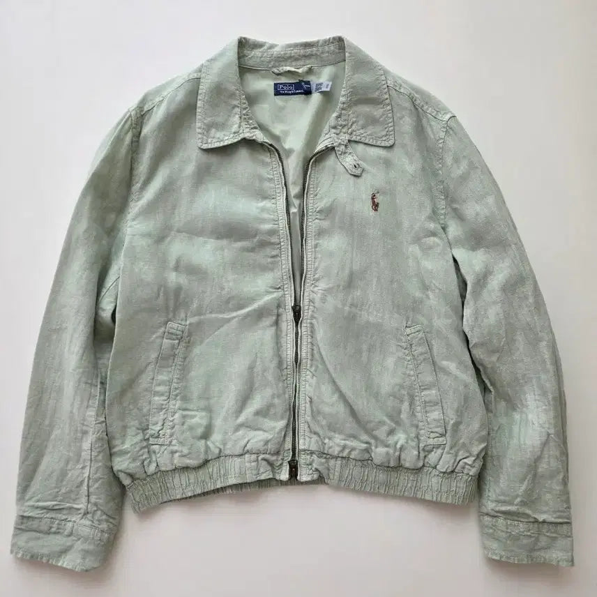 [BUNJANG] Polo Ralph Lauren Linen Swing Top Blouson Jacket / 폴로 랄프로렌 린넨 스윙탑 블루종 민트색