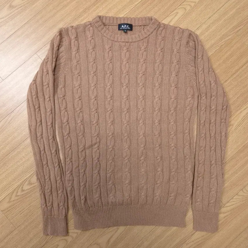 [BUNJANG] A.P.C. Cable Knit Sweater Beige Size S / A.P.C. 아페쎄 케이블 니트 베이지 S(90-95)