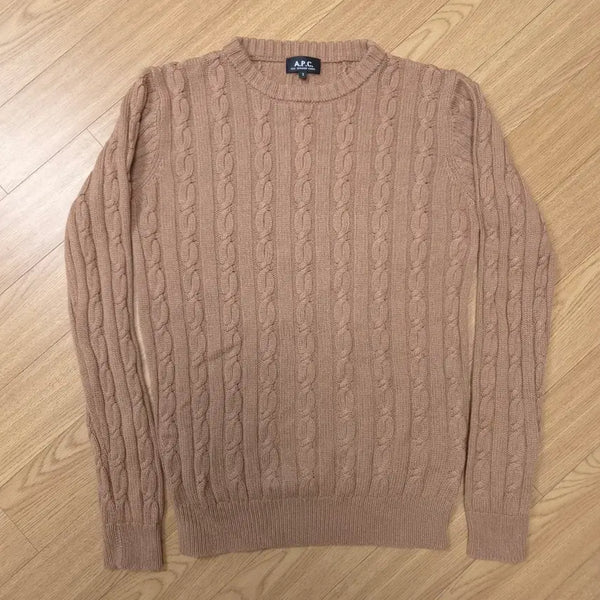 [BUNJANG] A.P.C. Cable Knit Sweater Beige Size S / A.P.C. 아페쎄 케이블 니트 베이지 S(90-95)