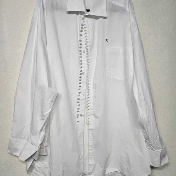 [BUNJANG] Raf Simons Oversized White Shirt with Button Detail / 라프시몬스 버튼 디테일 오버사이즈 화이트 셔츠
