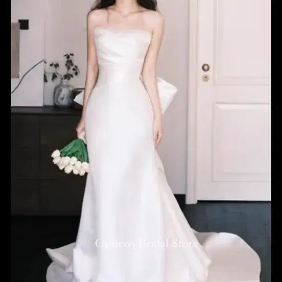 [BUNJANG] Custom Made Wedding Dress for Petite Bride / 알리 웨딩드레스 (마른 신부 주문 제작 드레스)