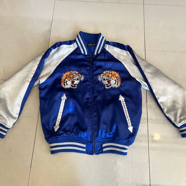 [BUNJANG] Tiger Embroidered Sukajan Jacket M/95 / 타이거 자수 스카잔 M/95
