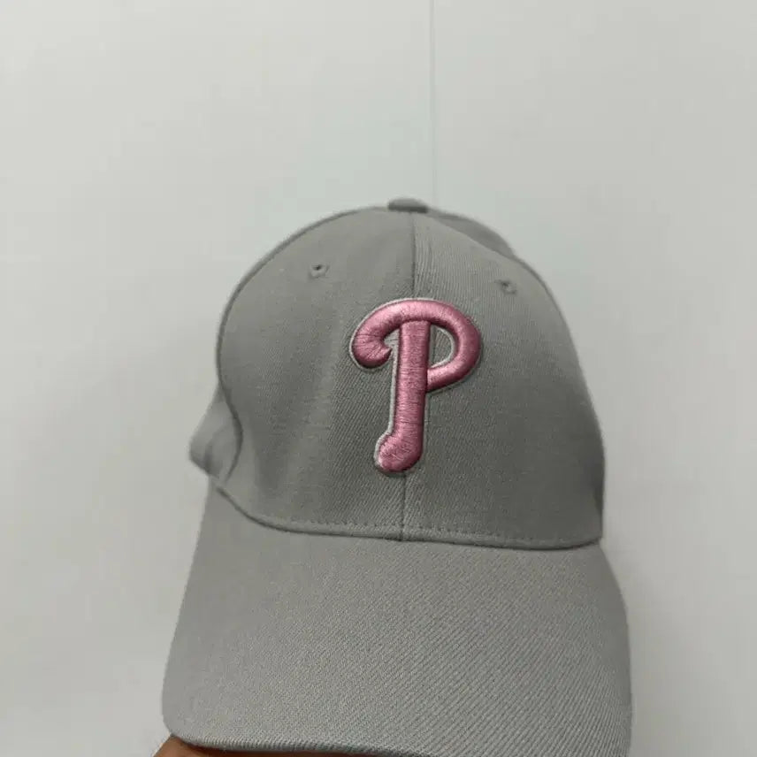 [BUNJANG] MLB Grey Pink Logo Cap / [만원빈티지 최저가]MLB 그레이 핑크 로고 캡