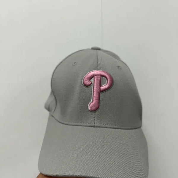 [BUNJANG] MLB Grey Pink Logo Cap / [만원빈티지 최저가]MLB 그레이 핑크 로고 캡