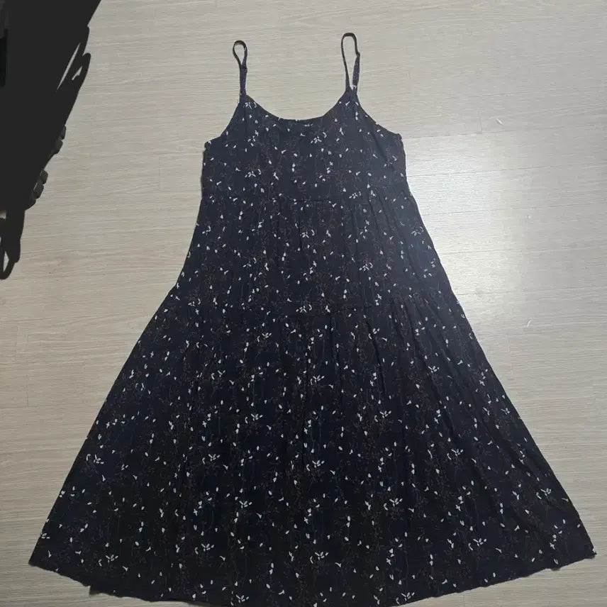 [BUNJANG] AD HOC Floral Pattern Bustier Long Dress / 애드호크 스트랩 끈 나시 꽃 롱 원피스 AD HOC 플라워 패턴 뷔스티에