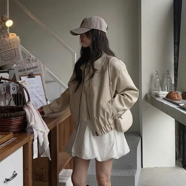 [BUNJANG] Maybins Self-Produced Lyon Leather Jumper / 새상품 메이빈스 자체제작 리온 레더 점퍼