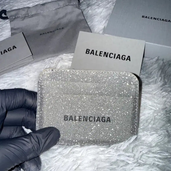 [BUNJANG] Balenciaga Glitter Card Holder Silver / [A급 발렌시아가] 발렌시아가 글리터 지갑