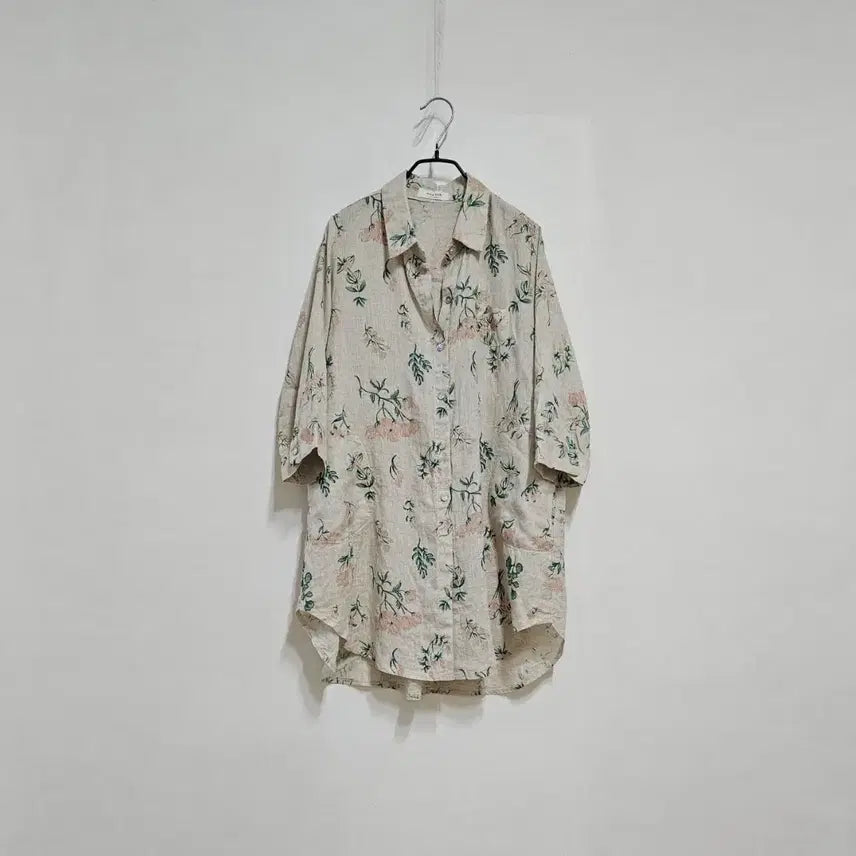 [BUNJANG] 100% Linen Long Shirt / 린넨100 롱남방
