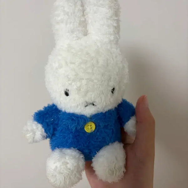 [BUNJANG] Miffy Plush Keychain Doll (Blue Outfit) / 미피 뽀글이 키링 인형 (파란 옷)