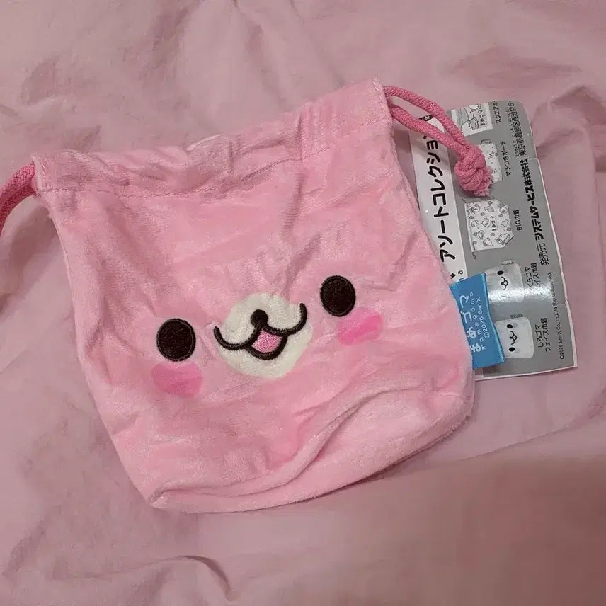 [BUNJANG] Mamegoma Cherry Blossom Drawstring Pouch / [새상품] 마메고마 파우치 사쿠라고마 핑크 마메고마 딸기우유 가챠 파우치 조이개파우치 복조리