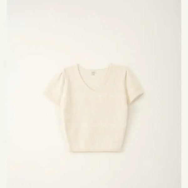 [BUNJANG] Sie Dian Textured Puff Knit (Lemon Mix, S) / Sie 다이안 텍스쳐드 퍼프 니트(레몬믹스,s)