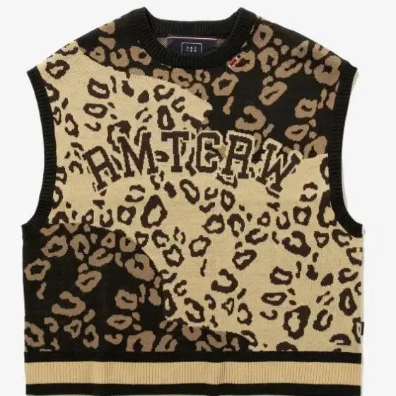 [BUNJANG] Unisex Leopard Knit Vest XL / 남녀공용 레오파드 니트조끼 xl