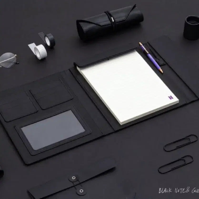 [BUNJANG] BTS SUGA Artist-Made Collection Black Note & Cover Set Memo Pad / (미개봉) BTS 아티스트 메이드 컬렉션 슈가 SUGA 블랙노트&커버 세트 메모패드 노트패드