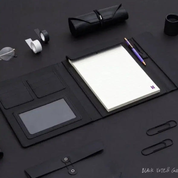 [BUNJANG] BTS SUGA Artist-Made Collection Black Note & Cover Set Memo Pad / (미개봉) BTS 아티스트 메이드 컬렉션 슈가 SUGA 블랙노트&커버 세트 메모패드 노트패드