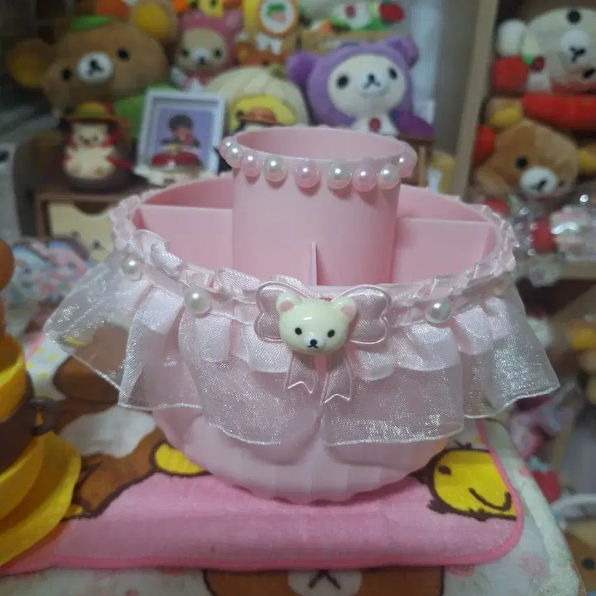 [BUNJANG] Rilakkuma Korilakkuma Rotary Organizer / 코리락쿠마 회전식 정리함
